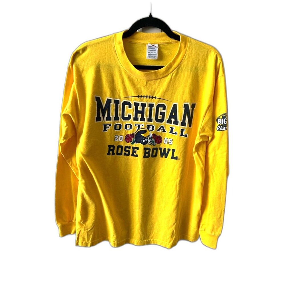 Michigan Wolverines Vintage 2005 Rose Bowl Cotton Tee - Size Medium